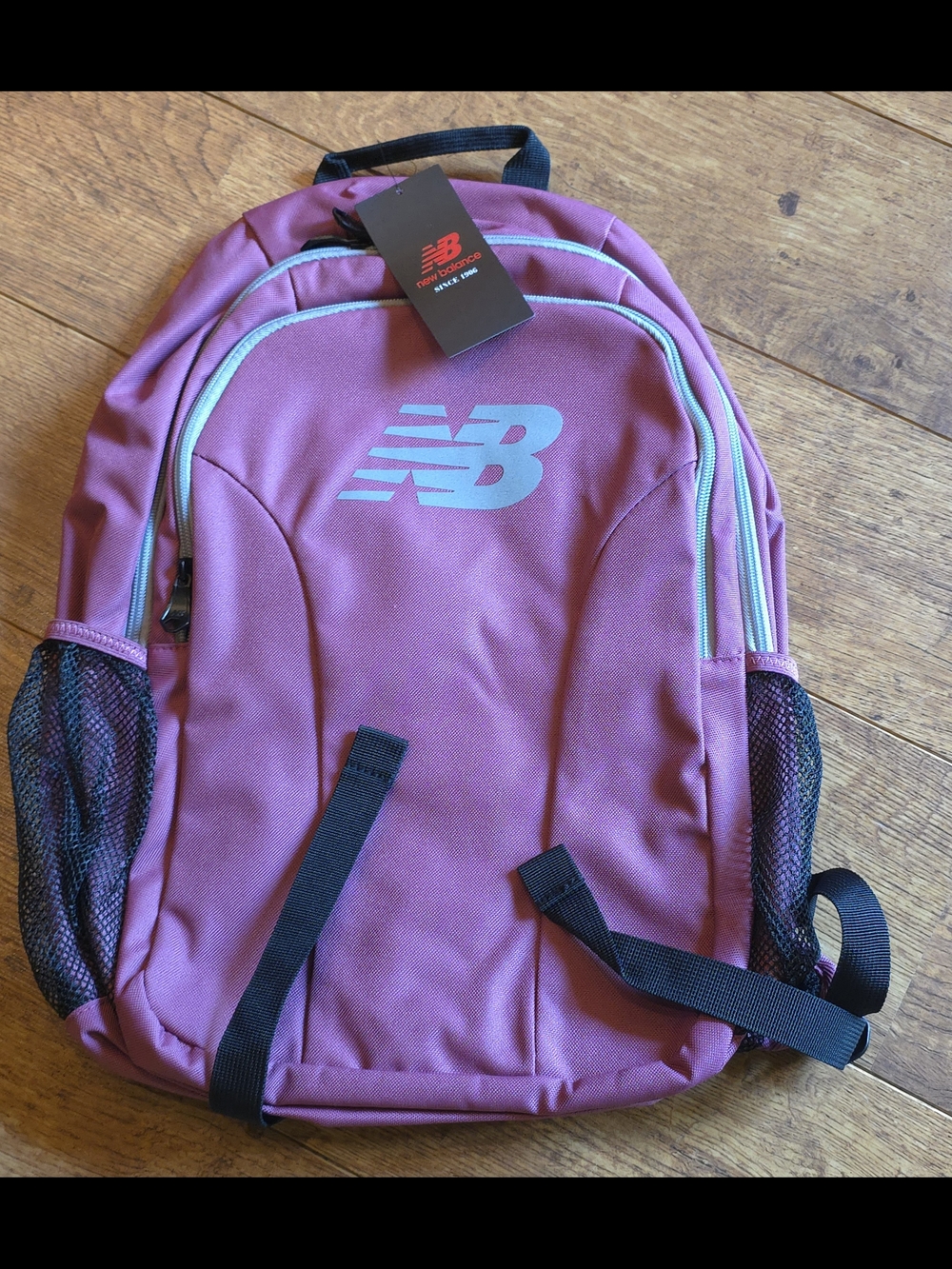 New Balance Pink Backpack with Logo - Versatile Daypack